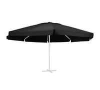 vidaXL Replacement Fabric for Outdoor Parasol Black 610 cm Umbrella Cloth
