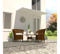 vidaXL Retractable Awning 250x150cm Cream Garden Window Door Canopy Sun Screen
