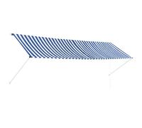 vidaXL Retractable Awning 400x150 cm Blue and White