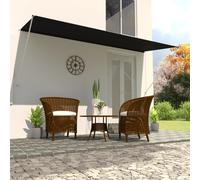 vidaXL Retractable Awning 400x150cm Anthracite Window Door Canopy Sun Screen