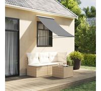 vidaXL Retractable Awning Privacy Screen Anthracite 100x150 cm Fabric & Steel