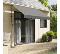 Retractable Awning Anthracite 250x150 cm Steel Frame 180g/m² Polyester PU-coated