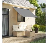 vidaXL Retractable Awning Anthracite 250x150 cm Fabric and Steel