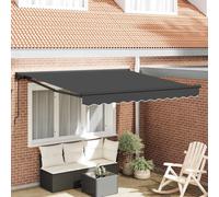 vidaXL Retractable Awning Anthracite 300 x 250 cm Aluminium and Fabric