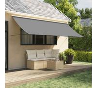 vidaXL Retractable Awning Privacy Screen Anthracite 350x150 cm Fabric & Steel