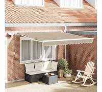 vidaXL Retractable Awning Beige 350 x 250 cm Fabric and Aluminium