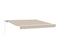 vidaXL Retractable Awning Beige 350 x 250 cm Polyester and Aluminium, Adjustable