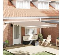 vidaXL Retractable Awning Beige 400 x 300 cm Fabric and Aluminium