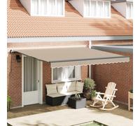 vidaXL Retractable Awning Beige 400 x 300 cm Polyester and Steel