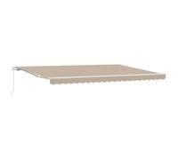 vidaXL Retractable Awning Beige 500 x 350 cm Polyester and Aluminium, Garden and