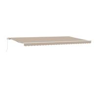 vidaXL Retractable Awning Beige 600 x 300 cm Polyester and Aluminium, Modern Rec
