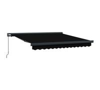 vidaXL Retractable Awning Black 300 x 250 cm Fabric and Metal