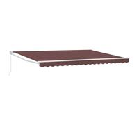 vidaXL Retractable Awning Brown 4 x 2 m 100% Polyester and Aluminium