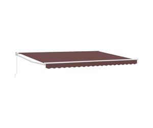 vidaXL Retractable Awning Brown 4 x 2 m 100% Polyester and Aluminium