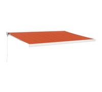 vidaXL Retractable Awning Canopy Orange and Brown 4x3 m Fabric and Aluminium