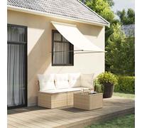 Retractable Awning Privacy Screen Outdoor Sunshade Fabric and Steel vidaXL