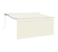 vidaXL Retractable Awning Cream 300 x 200 cm Polyester and Aluminium, Adjustable