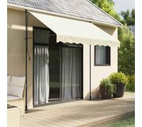 vidaXL Retractable Awning Cream 300x150 cm Fabric and Steel