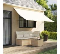 Retractable Awning Privacy Screen Outdoor Sunshade Fabric and Steel vidaXL