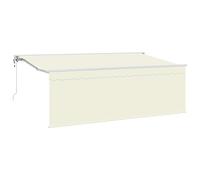 Retractable Awning Cream 350 x 200 cm Polyester and Aluminium