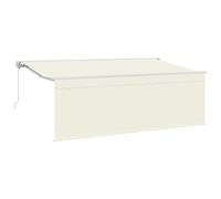 Retractable Awning Cream 400 x 200 cm Polyester and Aluminium