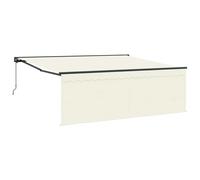 vidaXL Retractable Awning Cream 400 x 300 cm Polyester and Aluminium, Adjustable