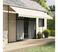 Manual Retractable Awning Folding Arm Awning Outdoor Privacy Screen vidaXL