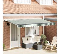 vidaXL Retractable Awning Green 400 x 200 cm Fabric
