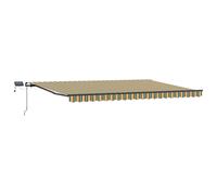 vidaXL Retractable Awning Green and yellow 500 x 300 cm