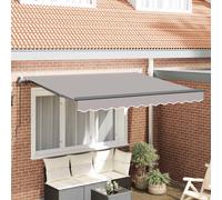 vidaXL Retractable Awning Light Grey 300 x 200 cm Fabric