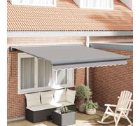 vidaXL Retractable Awning Light Grey 300 x 250 cm Fabric and Metal
