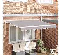 vidaXL Retractable Awning Light Grey 350 x 200 cm Fabric