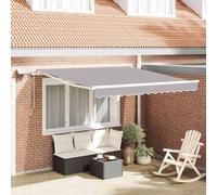 Manual Retractable Awning Shelter Outdoor Awning Folding Arm with LED vidaXL