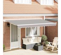 vidaXL Retractable Awning Light Grey 400 x 200 cm Fabric