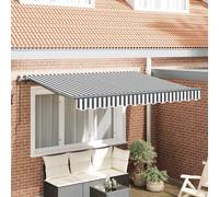 vidaXL Retractable Awning Manual Anthracite 350 x 200 cm Fabric