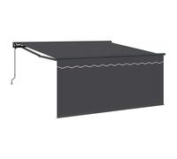 vidaXL Retractable Awning Manual Grey and anthracite 300 x 250 cm, Adjustable Pa