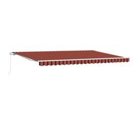 vidaXL Retractable Awning Manual Orange and Brown 500 x 350 cm, Garden and Terra