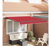 vidaXL Retractable Awning Manual Red 300 x 250 cm Polyester and Steel