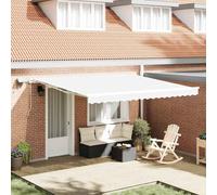 Retractable Awning White Frame Burgundy 300x250cm Polyester PU Coated Alum