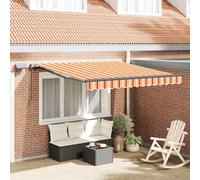 Retractable Awning Manual Yellow and orange 350 x 250 cm Fabric