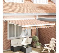 vidaXL Retractable Awning Multicolour 300 x 250 cm Fabric and Metal