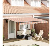 vidaXL Retractable Awning Multicolour 400 x 300 cm Polyester and Steel