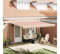 vidaXL Retractable Awning Multicolour 450 x 300 cm Fabric and Steel