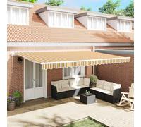 vidaXL Retractable Awning Multicolour 500 x 300 cm Fabric. Metal