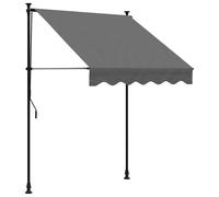 vidaXL Retractable Awning Privacy Screen Anthracite 150x150 cm Fabric & Steel