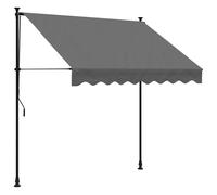 vidaXL Retractable Awning Privacy Screen Anthracite 200x150 cm Fabric & Steel