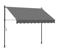 vidaXL Retractable Awning Privacy Screen Anthracite 250x150 cm Fabric & Steel