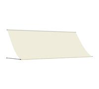 vidaXL Retractable Awning Privacy Screen Cream 350x150 cm Fabric and Steel