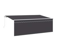 vidaXL Retractable Awning Retractable Manual Anthracite 400 x 200 cm