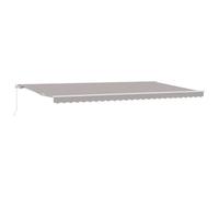 vidaXL Retractable Awning Retractable Manual Light Grey 600 x 350 cm, Garden and